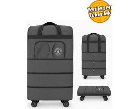 Resim Empressco Travel Premium Genişleyebilir Seyahat Çantası Hurç Çeyiz 4 Tekerlekli Bez Büyük Boy Valiz Körüklü - Fiyatı, Yorumları 