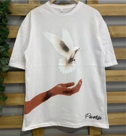 Resim Yüksek Çözünürlüklü Dijital Baskılı Unisex Günlük Stil Beyaz Tişö 