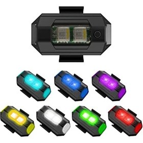 Resim 4 Adet Rgb Drone Araba Uçak Kanadı Motosiklet Şarjlı Çakar Led 