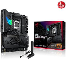 Resim ROG STRIX X870-F GAMING WIFI, 4xDDR5, 4xM.2, HDMI, DP, Type-C, Wi-Fi 7, Bluetooth v5.4, AMD Ryzen 9000-8000 ve 7000 Serisi, AM5 Soket Anakart 