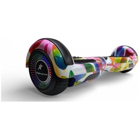 Resim Elektrikli Kaykay Hoverboard Bluetooth Hoparlörlü RS-S5 Rainbow Mix Grafiti 