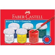 Resim Faber-Castell Guaj Boya 6 Renk 15 ML 5170 160400 