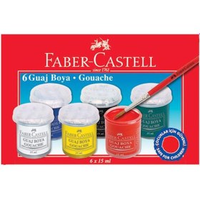 Resim Faber-Castell Guaj Boya 6 Renk 15 ML 5170 160400 