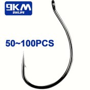 Resim 50/100 adet 9KM Yüksek Karbonlu Çelik Ters Balıkçılık Kancaları - Tatlı Su & Tuzlu Su Balıkçılığı için Yumuşak Solucan Yem Kancaları, Siyah, Dayanıklı & Keskin, Şükran Günü, Noel, Cadılar Bayramı, Yeni Yıl, Büyükler Günü Hediyeleri için İdeal, Balıkçılık Malzemeleri Aksesuarları, Balıkçılık Kancaları, Noel için En İyisi, Şükran Günü için Mükemmel, Balık Tutma Kancası, Balıkçılık Malzemesi, Balıkçılık Ekipmanı, Balıkçılık Aksesuarı ve Ekipmanı, Sazan Balıkçılığı, Balıkçılık Tüm Ürünler 