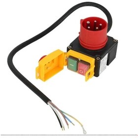 Resim Koa7 Cihaz Anahtarlama Makinesi - 3 Faz 380/400v Kablo, Faz İnvertörü Ve Acil Durdurma Kapağı Siyah Kırmızı 