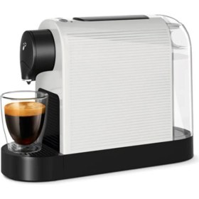 Resim Beyaz Renkli Kapsüllü Kahve Makinesi, Şık ve Kullanışlı Tasarım 