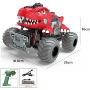 Resim Uzaktan Kumandalı Full Fonksiyon 2.4g Süspansiyonlu Dinozor Araba İle Jurassic Park'ı Evinize Taşıyı Çok Renkli 