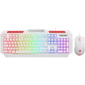 Resim Gamebooster KM-11W Knight Beyaz Klavye Mouse Set 