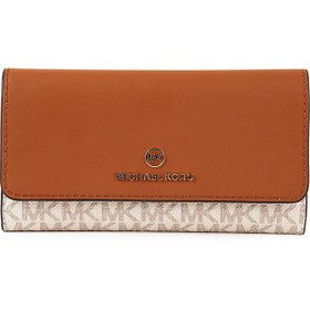 Resim Michael Kors Jet Set Charm Lg Trifold Wallet 32F1GT9E3B-VAN Kadın Cüzdan Beyaz 