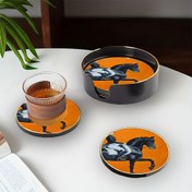 Resim 4 adet Şık Cam Altı - At Binicisi Tasarımı ile - Isıya Dayanıklı, Su Geçirmez, Elde Yıkanabilir - Ev, Ofis, Restoran, Kafe, Bar, Otel, Öğle Yemeği, Parti, Doğum Günü, Düğün, Cadılar Bayramı, Noel Dekoru, Ofis Dekoru | Dekoratif Altılar | Cam Altılar, At Dekoru 