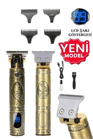 Resim yopigo Kafaniko 1949 Lcd Ekran T-bıçak Epilasyon Öncesi Vücut Kılı Traş Saç Ense Sakal Çizim Tıraş Makinesi 