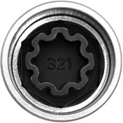 Resim Geeksen Mercedes Benz Jant Somunu Anahtarı - 321 Model Çalıntı Önleyici Kilit Açma Aleti Gümüş 