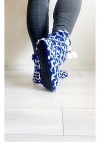 Resim Kadın Kışlık Panduf Mavi 