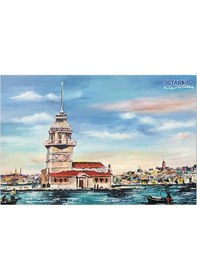 Resim Yapışkanlı Pano/İstanbul, Kız Kulesi 33X48 Cm. 