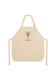 Resim %100 Pamuk Hambez Çocuk Mutfak Ve Etkinlik Önlüğü 6-8 Yaş - Nakışlı Krem 