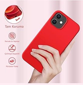 Resim KZY İletişim Apple iPhone XR ile Uyumlu Kılıf Soft Premier Renkli Silikon Kapak - Kırmızı 