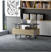 Resim lagomood Ironi Çalışma Masası Antrasit Meşe 