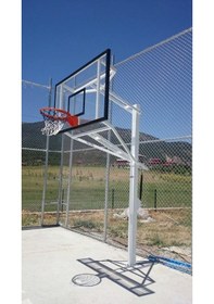 Resim Adelinspor Basketbol Potası Yükseklik Ayarlı 105x180 12 MM Cam 