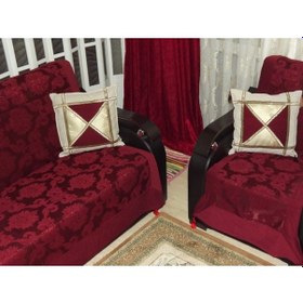 Resim Milenyum Saraylı Lüx Kolsuz Maxi Koltuk Örtüsü Takımı (3+3+1+1)- 