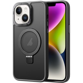 Resim Gpack Apple iPhone 14 Kılıf Feel MagSafe Magnetic Stand Kapak 