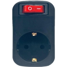 Resim Tekli Siyah Anahtarlı Akım Korumalı Fiş Priz - Şok Korumalı Priz 1 