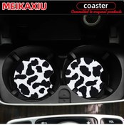 Resim 2 Takım İnek Desenli Çiçekler Leopar Desenli Aşk Gül Kumaş Baskı Araba Altlığ 11 11 