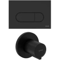 Resim Vitra Root Round 800-2036 Kumanda Paneli ve Stop Valf Seti, Mat Siyah (740-2280, A41461GR) 