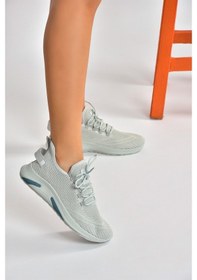 Resim Fox Shoes Gri Triko Kumaş Kadın Spor Ayakkabı M702006204 