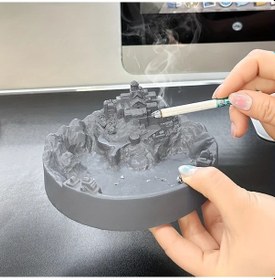 Resim Dashanshop 1 Adet Modern Endüstriyel Kül Tablası - Sigara Likörü Ve Dekor 