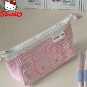 Resim 1 Adet Sevimli Pembe Kedi Desenli Kızlar İçin Günlük Kullanım Kalemtıraş Çantası ve Makyaj Organizatörü 