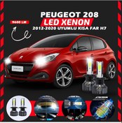 Resim Peugeot 208 2012-2020 Kısa Far Uyumlu Şimşek Etkili Led Xenon Pro Series H7 