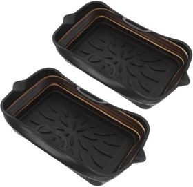 Resim jojofuny 2 Adet Yapışmaz Yeniden Kullanılabilir Mutfak Aksesuarı Hava Fritözü İçin Isıya Dayanıklı Pişirme Matı 