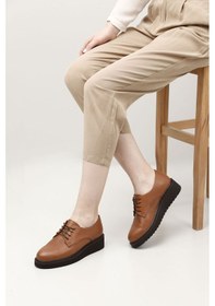 Resim Gönderi(R) Gönderi R Kadın Taba Antik Bağcıklı Dolgu Taban Hakiki Deri Ayakkabı Gdza13424282 Taba 