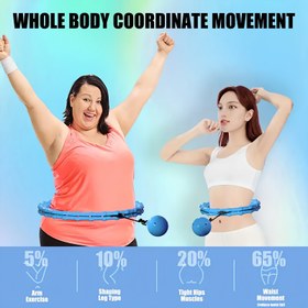 Resim Ayarlanabilir Akıllı Fitness Halkası - 24/30 Ayrılabilir Boş Toplar, Pembe ve Mor, Bel Hareketi, Kol Egzersizi, Ev ve Dış Mekan Fitness Hediyesi Kadınlar İçin, Tatiller ve Özel Günler, Fitness Aksesuarı, Şık Egzersiz Ekipmanı, Dayanıklı Yapı, Egzersiz Ekipmanı, Sağlık Bilinci Olan Kullanıcılar 