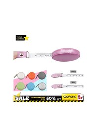 Resim Yeşil Taşınabilir Deri Yuvarlak Mini Bant 150 Cm 60 Inç Geri Çekilebilir Cetvel Mezura Yükseklik Çocuk Cetvel Santimetre Rulo Bant 