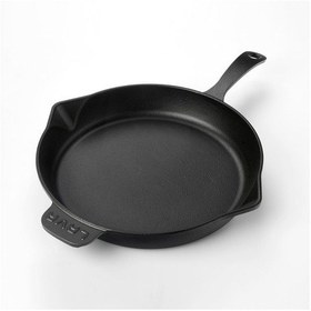 Resim Lava Döküm Yuvarlak Kızartma Tavası Metal Saplı 30 CM 