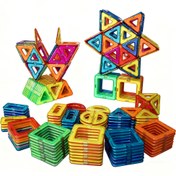 Resim 30/60/96 Parça Manyetik Yapı Blokları Seti, Çocukların El Becerilerini ve Yaratıcı Öğrenmesini Geliştiren ABS Malzemeden Eğitim Oyuncak Hediye 