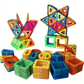Resim 30/60/96 Parça Manyetik Yapı Blokları Seti, Çocukların El Becerilerini ve Yaratıcı Öğrenmesini Geliştiren ABS Malzemeden Eğitim Oyuncak Hediye 