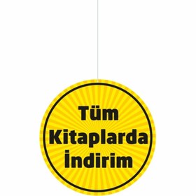 Resim cicigünler Tüm Kitaplarda Indirim Yazılı Mağaza Dönkartı Çift Yön Baskılı 