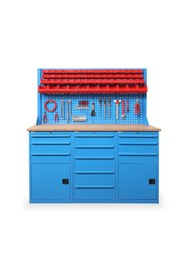 Resim starçelik 11 Çekmeceli Dolaplı Takım Asma Panolu Çalışma Tezgahı (1850x650x1944 Mm ) 