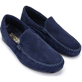Resim D.leporı Erkek Hakiki Deri Lacivert Süet Loafer Ayakkabı 1018 01 Erk Ayk Y24 Blu Suede Çok Renkli 