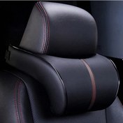 Resim Elmpaly Siyah Tzyk 3d Hafıza Köpük Boyun Yastığı Araç İç Aksesuarı Bel Desteği 