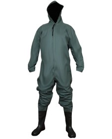 Resim Su Geçirmez Pvc Çizmeli Boy Tulum Su İşleri - Balıkçı - Avcılık- 