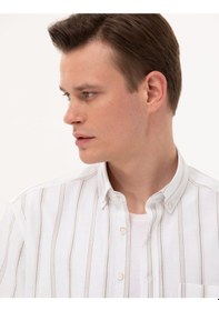 Resim Pierre Cardin Erkek Haki Kısa Kollu Gömlek 50269430-vr027 Haki 