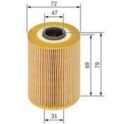 Resim BOSCH 09864B7018 Yağ Filtresi (Bmw: 3 Serı-1Serı) Bosch