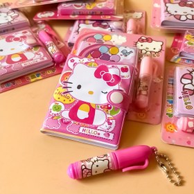 Resim Minik Defter Seti, Rastgele Stiller 4 Adet, Pembe Rüyalar Cep Günlüğü ile Topuzlu Kalem, Mini Defter, Defter ile Jel Kalem Seti. 