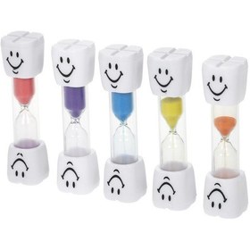 Resim Padalink 5'li Renkli Zamanlayıcı Kum Saati Seti - 1/2/3/5/10 Dakika - Çocuk Diş Fırçalama, Oyun Ve Dekor Ambaları 