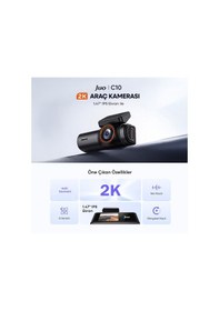 Resim Juo C10 2k Qhd Wifi Ekranlı Araç Kamerası 140 Geniş Açı Gece Görüş G-sensörlü Araç İçi Kamera 