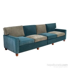 Resim 3A Mobilya Green Cosmo 4 lü Kanepe - Yeşil 