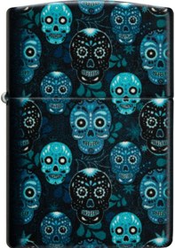 Resim Zippo 49193 Sugar Skull Design Çakmak 